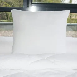 Lot de 2 oreillers carrés moelleux (60 x 60 cm) Lavables à 95 ° Blanc