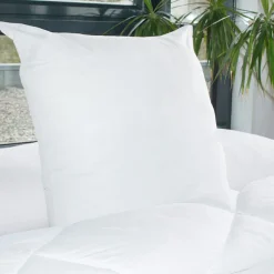 Lot de 2 oreillers carrés moelleux (60 x 60 cm) Volume Blanc