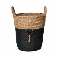 Lot de 3 paniers à linge (H45 cm) Jya Noir