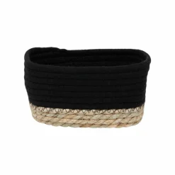 Lot de 3 paniers de rangement (H13 cm) Timeless Noir