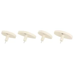 Lot de 4 patères murales bois (H10 cm) Karen Ivoire
