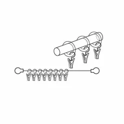 Lot de 8 pinces noir