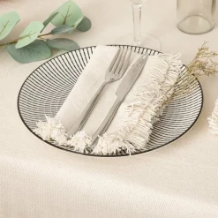 Lot de 2 serviettes coton (40 x 40 cm) Maha Blanches