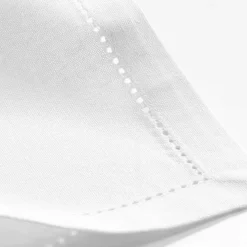 Lot de 3 serviettes coton (40 x 40 cm) Charline Blanc