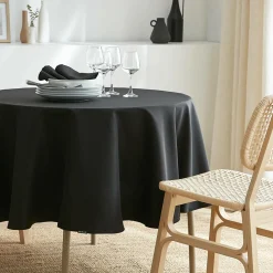 Lot de 3 serviettes de table polyester (40 x 40 cm) Elise Noires