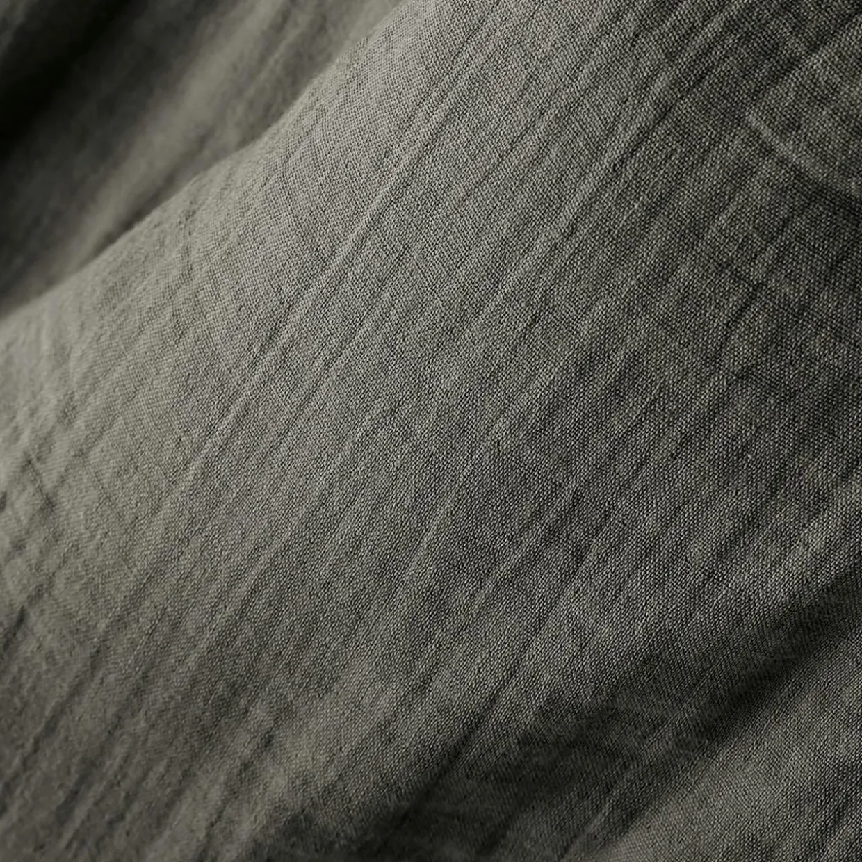 Lot de 3 serviettes gaze de coton (40 x 40 cm) Gaïa Gris granit
