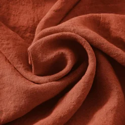 Lot de 3 serviettes lin lavé (40 x 40 cm) Louise Terracotta