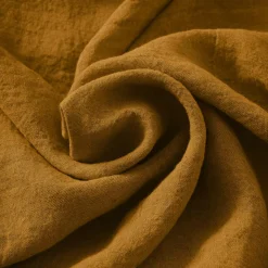 Lot de 3 serviettes lin lavé (40 x 40 cm) Louise Caramel