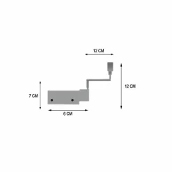 Lot de 2 supports Fix'vit (L180 - D20 mm) Noir