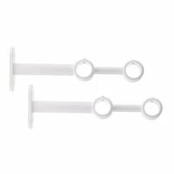 Lot de 2 supports tringles doubles (L150 / D20) Jim Blanc mat