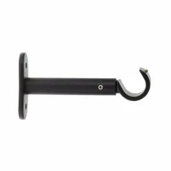 Lot de 2 supports tringles fixes (L90 / D20 mm) Jim gouttière Noir mat