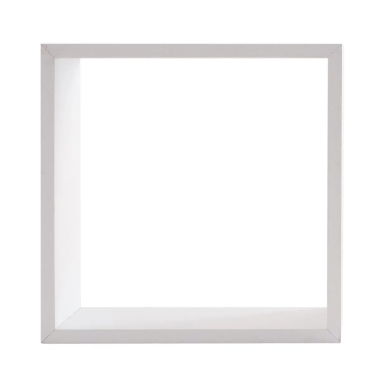 Lot de 3 étagères bois (H24-27-30 cm) Cube Blanc