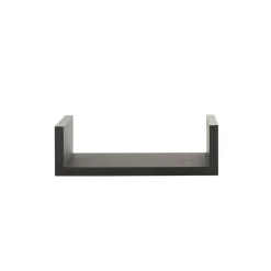 Lot de 3 étagères murales en bois (L22-32-42 cm) Bord Noir
