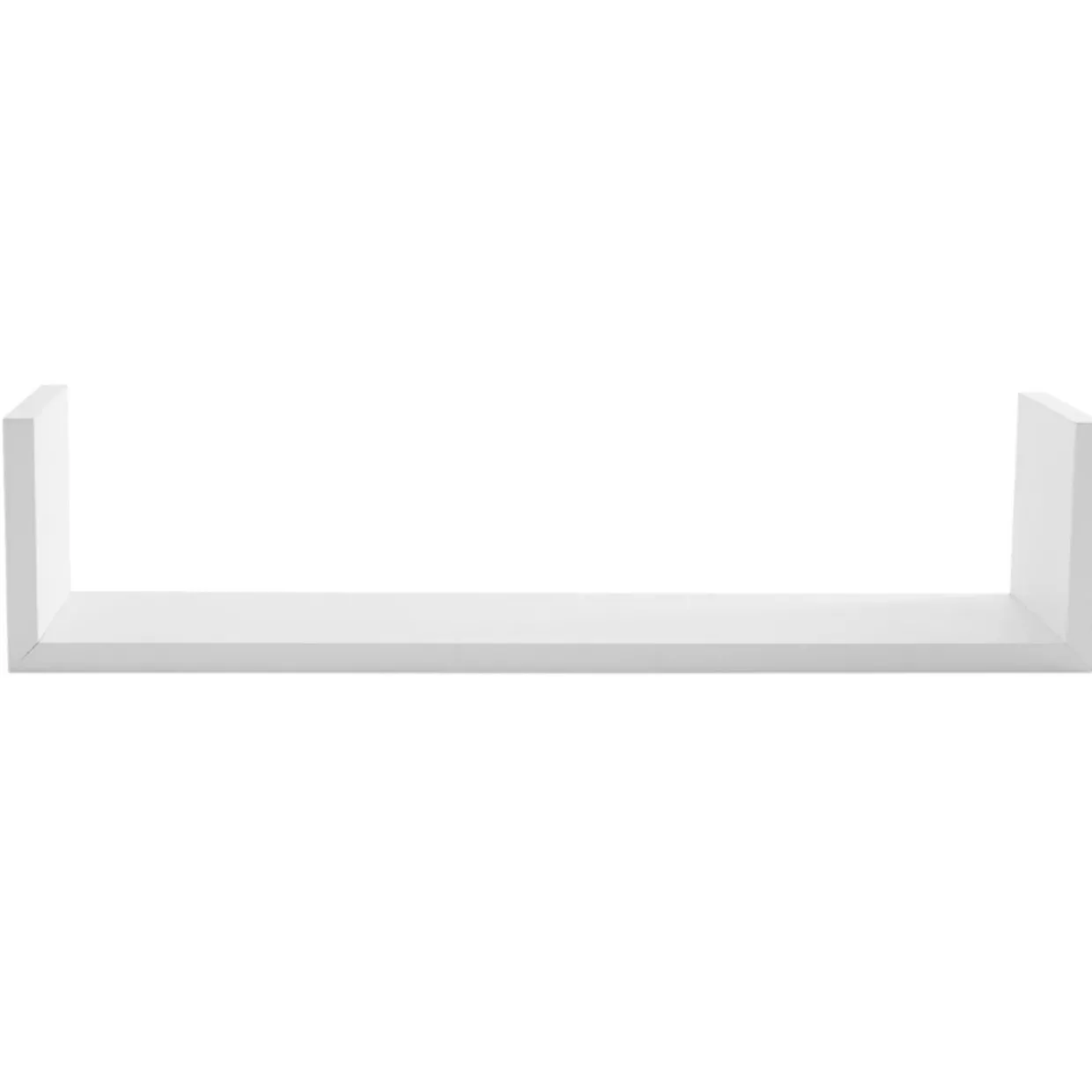Lot de 3 étagères murales en bois (L22-32-42 cm) Bord Blanc