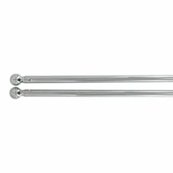 Lot de 2 tringles rondes extensibles (L80 cm) Chrome