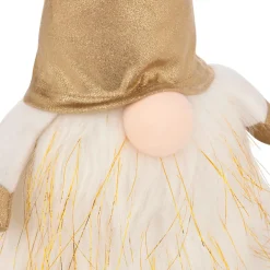 Lutin lumineux à piles (H40 cm) Rémi et bonnet Doré