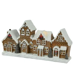 Maisons décoratives lumineuse à piles (H12 cm) Village délice Blanc chaud