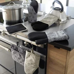 Manique avec poche coton (18,5 x 18,5 cm) Alveis Gris anthracite