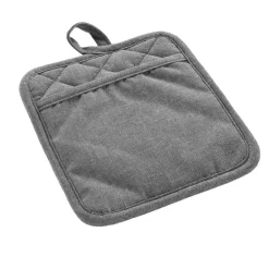 Manique avec poche en coton (18,5 x 18,5 cm) Adam Gris anthracite
