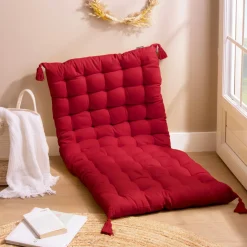 Matelas de sol coton (120 x 60 cm) Pixel Rouge