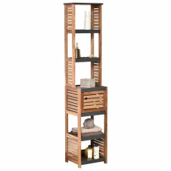 Meuble colonne salle de bain (38 x H170 cm) Elément Acacia