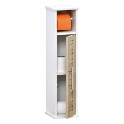 Meuble dérouleur papier toilette avec réserve (H75 cm) Stockholm Blanc