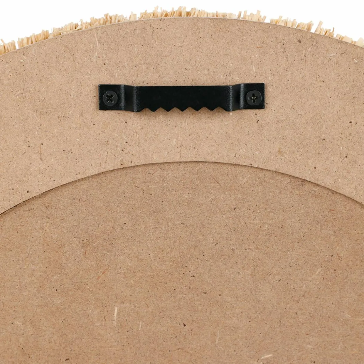 Miroir mural en fibres naturelles (H50 cm) Ovale Bohème Beige