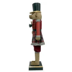 Musicien Casse-noisette (H154 cm) musical et animé Teddy rouge