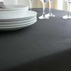 Nappe carrée anti tache (100 x 100 cm) Elise Noire