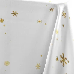 Nappe de Noël rectangulaire (150 x 240 cm) Constellation Blanc et doré