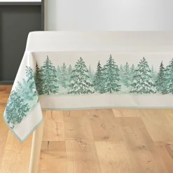 Nappe de Noël rectangulaire (150 x 240 cm) Christmas Ecru