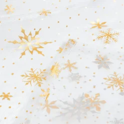 Nappe de Noël rectangulaire (140 x 360 cm) Flocon de neige Blanc