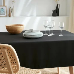 Nappe rectangulaire anti tache (140 x 300 cm) Elise Noire