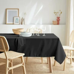 Nappe rectangulaire anti tache (140 x 200 cm) Elise Noire