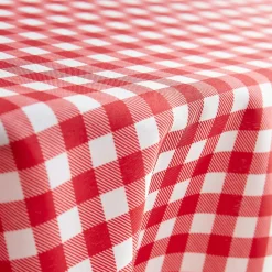 Nappe rectangulaire anti tache (140 x 350 cm) Elise Vichy Rouge