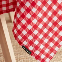 Nappe rectangulaire anti tache (140 x 350 cm) Elise Vichy Rouge