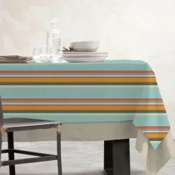 Nappe rectangulaire coton enduit (150 x 350 cm) Cervione Multicolore