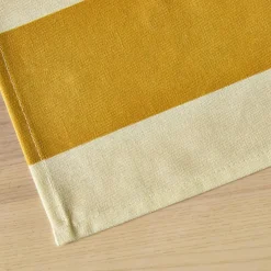 Nappe rectangulaire coton enduit (150 x 250 cm) Clementine Jaune moutarde