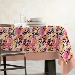 Nappe rectangulaire coton enduit (150 x 350 cm) Mowgli Multicolore