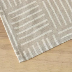 Nappe rectangulaire coton enduit (150 x 350 cm) Paolo Beige