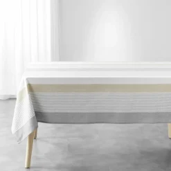 Nappe rectangulaire coton tissé (140 x 240 cm) Iliade Blanche