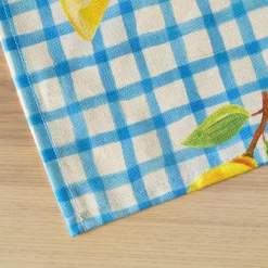 Nappe rectangulaire coton enduit (150 x 350 cm) Menton Bleue