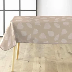 Nappe rectangulaire enduite PVC (140 x 240 cm) Feuillys Blanche