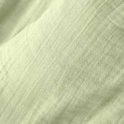 Nappe rectangulaire gaze de coton (150 x 250 cm) Gaïa Vert tilleul