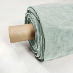 Nappe rectangulaire lin lavé (170 x 250 cm) Louise Vert eucalyptus