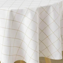Nappe ronde coton (180 cm) Axel Blanche