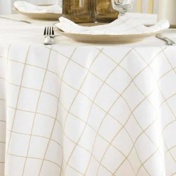 Nappe ronde coton (180 cm) Axel Blanche