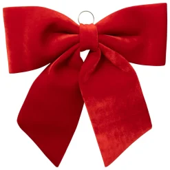 Nœud de Noël XXL velours (H70 cm) Castle Rouge