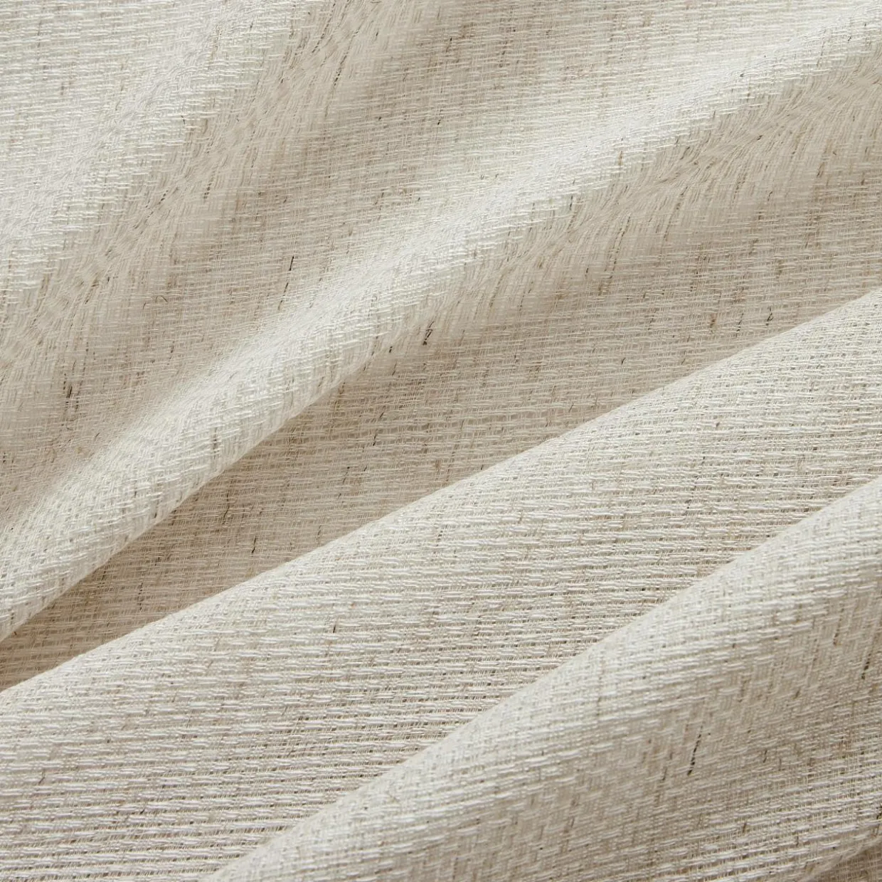Paire de voilages passe-tringle effet lin (60 x 90 cm) Luca Beige