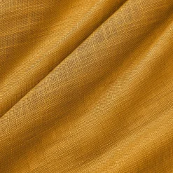 Paire de voilages passe-tringle effet lin (60 x 160 cm) Robin Jaune Ocre